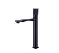 Mélangeur De Lavabo Haut, Robinet De Salle De Bains De Couleurs Mélangées, Grand Robinet Chaud Et Froid, Pistolet Noir Or Poignée En Métal À Motif Greg,noir