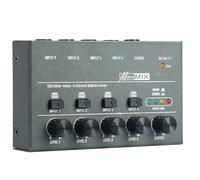 Mélangeur de ligne 4/6/8 canaux, mélangeur de claviers à très faible bruit TYPE-C 5V 2A avec commandes de Volume séparées, mélangeur de basses for sous-mélange(4 Channels)