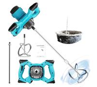 Mélangeur de mortier 2100 W, bétonnière, mélangeur à béton avec 6 vitesses, mélangeur de mortier, mélangeur de mortier, mélangeur de mortier M14, mélangeur de 120 mm de diamètre pour matériaux