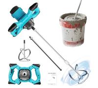 Mélangeur de mortier 2100 W - Mélangeur à béton - Réglage de la vitesse à 6 vitesses - Mélangeur de couleur M14 - Mélangeur de couleur - Mélangeur de peinture - Diamètre : 120 mm - Pour matériaux