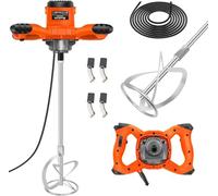 Mélangeur de mortier 5600 W - Mélangeur de mortier - Mélangeur de ciment - 230 V - Mélangeur de mortier - Mélangeur électrique - Robuste - 6 vitesses - Avec grand batteur - Diamètre : 120 mm