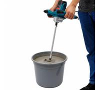 Mélangeur de mortier coloré & bétonnière électrique 2100 W - Agitateur manuel avec 6 vitesses, 800 tr/min - Mélangeur mortier et béton pour ciment, mortier, béton