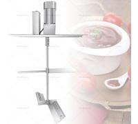 Mélangeur de mortier électrique, agitateur automatique à vitesse réglable avec grattoir à 4 lames pour sauces et assaisonnements, parfait pour un usage commercial, capacité de 85 l