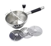 Mélangeur de nourriture manuel multifonctionnel | 3 disques en acier inoxydable, mélange fin, moyen, grossier, extrait de jus, aucune puissance nécessaire