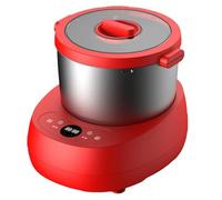 Mélangeur de pâte électrique automatique en spirale, petite machine à pâte à pizza de 5 L, pétrin multifonctionnel en acier inoxydable et mélangeur de farine pour pain, pâtes, pâtisserie red