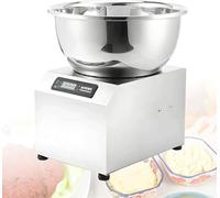 Mélangeur de pâte électrique commercial, machine à pâte verticale en acier inoxydable de 5/8 kg avec minuterie intelligente, affichage LED et mode de rotation double, for la fabrication(1500W,5kg)