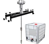 Mélangeur de peinture 1 tonne/1000 L, agitateur d'air IBC 3/4 HP, malaxeur pneumatique avec support, hauteur réglable, tr/min : 0-1800 tr/min, hélice pliante
