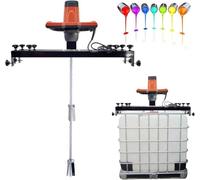 Mélangeur de peinture électrique, 3000 W en acier inoxydable, tige d'agitation / turbine réglable, 70-125 cm, idéal pour mélanger peinture, revêtement, colle, ciment