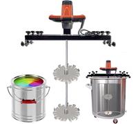 Mélangeur de peinture électrique, 3000 W en acier inoxydable, tige d'agitation / turbine réglable, 70-125 cm, idéal pour mélanger peinture, revêtement, colle, ciment