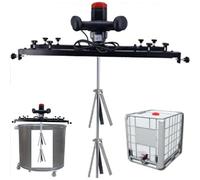 Mélangeur de peinture électrique IBC 3280 W avec support de suspension de 65 à 125 cm, vitesse réglable de 0 à 800 tr/min, pour teinture d'encre, liquide visqueux, capacité de 1000 L