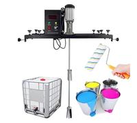 Mélangeur de peinture électrique IBC, moteur à aimant permanent sans balais de 980 W, double turbine centrifuge, support rétractable, avec brosse rotative.