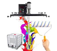 Mélangeur de peinture électrique IBC, servomoteur à aimant permanent avec double turbine centrifuge, corps en acier inoxydable, for mélanger la peinture, avec brosse rotative