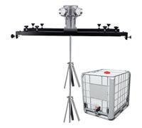 Mélangeur de peinture IBC, cuve de 1000L, agitateur pneumatique avec support, bétonnière à hélice repliable, agitateur for dissolution d'encre, grand modèle à 5cylindres