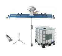 Mélangeur de peinture pneumatique, agitateur à air de 265 gallons, agitateur de peinture 1300 tr/min, mélangeur à support, hélice repliable, spécial for fûts IBC d'une tonne