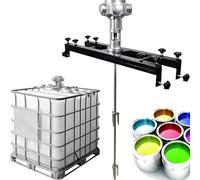 Mélangeur de peinture pneumatique | Agitateur à air pour conteneurs IBC et cuves 1/2 CV, 3/4 CV, 1 CV | Outil de mélange de peinture avec agitateur à hélice repliable pour conteneurs et fûts IBC de