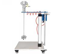 Mélangeur de peinture pneumatique de 30 gallons, agitateur à air automatique de 1/4 HP avec support à hauteur réglable, lame de dispersion en acier inoxydable pour le mélange d'encres et de revêteme