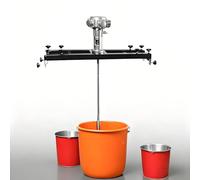 Mélangeur de Peinture Pneumatique Horizontal,Agitateur Aria à Support,Machine à Mélanger 0-2500RPM,Hélice Pliante,Taille Ajustable,pour Réservoirs IBC 1000L,Peinture Revêtement(3Cylinder)