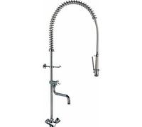 Combiné de prélavage monotrou avec mélangeur, robinet de puisage et bec télescopique orientable - DELABIE - G6632
