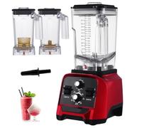 Mélangeur de Qualité Commerciale 2 L, Machine À Smoothie Haute Vitesse 1 800 W, Presse-agrumes, Broyeur Et Broyeur À Glace, 6 Modes Sélectionnables, Concep One machine + slush + brewed tea + milk cap