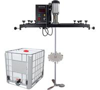 Mélangeur de réservoir électrique 980 W, agitation peinture commerciale 1 tonne avec support suspension réglable 72 à 120 cm, réglage la vitesse 0 800 tr/min(Stylec)