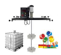 Mélangeur de réservoir électrique, mélangeur de peinture IBC 980 W, mélangeur de peinture industriel avec tige d'agitation et turbine en acier inoxydable de 900 mm, réglable de 720 à 1200 mm, C