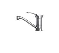 Mélangeur de robinet d'évier de cuisine, robinet chaud et froid, robinet monotrou pivotant à 360 degrés bec étendu, robinet de cuisine blanc 1 pièce(M4501,G1/2)