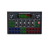 Mélangeur de Son, Table de Mixage Audio Professionnelle, Interface Système de Console, Carte Son Numérique USB Bluetooth 5.0 Live, pour Streaming Stéréo DJ Studio