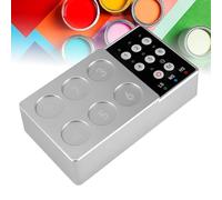 Mélangeur d'encre tatouage, kit mélange pigments, avec 100 tiges magnétiques, 10 gobelets de mélange, 3 niveaux réglage, for un réglage artistique des couleurs, laboratoire, pigments(Silver)