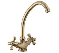 Mélangeur d'Evier Rétro Laiton Brossé FEDLEEN by Eurosanit