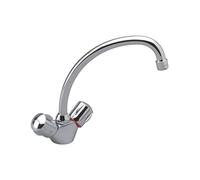 Porcher-Mélangeur d évier ULYSSE C monotrou avec bec tube orientable. têtes 15x21 à clapet guidé. chromé Réf D1689AA