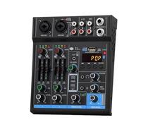 Mélangeur D'interface USB À 4 Canaux, Contrôleur De Son DJ Audio Portable Avec Carte Son Et Bluetooth For Enregistrement Sur PC Facile à Utiliser
