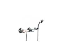 Mélangeur douche Douchette à main anticalcaire avec support orientable. Flexible double agrafage - TRES 123167
