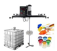 Mélangeur électrique 980 W avec tige d'agitation en acier inoxydable et turbine réglable pour peinture, revêtement, colle, mélange de ciment