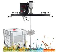 Mélangeur électrique à godet, puissance de 980 W et vitesse réglable de 0 à 3000 tr/min avec turbine pliable, idéal for mélanger la peinture dans de grands réservoirs(C)
