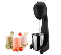 Mélangeur électrique à milkshake 100 W - Mélangeur automatique rétro avec mélangeur et tasse de mélange de 450 ml pour mousser le lait, café glacé, boissons froides, frappé