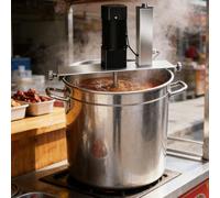Mélangeur électrique, cuve de mélange automatique à vitesse réglable, idéal pour la production industrielle de sauces et l'industrie agroalimentaire.