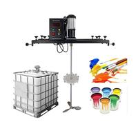 Mélangeur électrique for cuve 980 W, mélangeur de peinture IBC avec agitateur et turbine en acier inoxydable de 900 mm, réglable de 720 à 1200 mm(B)