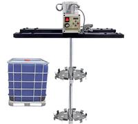 Mélangeur Électrique Pour Cuve IBC 2100W - Agitateur Industriel, 200-3000 Tr/min Réglable, Rotation Inversible, Support Télescopique, Adapté Aux Peintures Et Produits Chimiques(C)