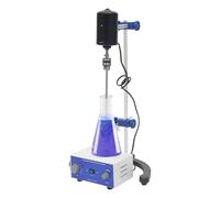 Mélangeur électrique pour laboratoire 10 l - Mélangeur de laboratoire numérique - Mélangeur de laboratoire - 0 à 2800 tr/min - 2,2 G - Fonction minuterie, tige d'agitation et support en acier