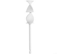 Mélangeur époxy à double spirale compatible avec mélange fiable de peinture de résine, anti-bulles, plastique léger, 165 mm, convient aux mandrins standard, multicolore (blanc)