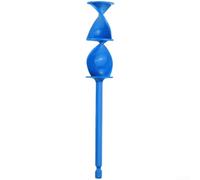 Mélangeur époxy double spirale compatible avec mélange fiable de peinture de résine, anti-bulles, plastique léger, 165 mm, convient aux mandrins standard multicolore (bleu)