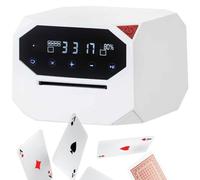 Mélangeur Et Distributeur De Cartes Automatique, Machine Rotative À 360° Ou 180°, Silencieux, Alimenté par Batterie Rechargeable, Prend en Charge 8 Joueurs, for Jeux De Société en Famille(White)