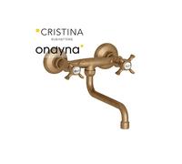 Mélangeur évier chambord mural bec dessous mobile vieux bronze mat - CRISTINA ONDYNA CH12493