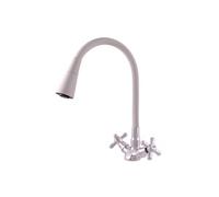 Mélangeur évier flexible à mémoire de forme blanc MORAVA RETRO