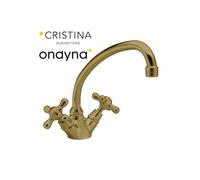 Mélangeur évier impero bec col de cygne vieux bronze mat - CRISTINA ONDYNA KI46293