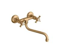 Mélangeur évier mural bec dessous Or Rose Brosse Pvd CHAMBORD - CRISTINA ONDYNA CH12434P