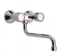 Mélangeur évier mural Distance depuis mur 260 mm. - TRES 123210