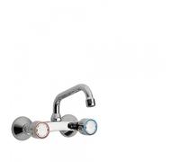 Mélangeur évier mural Distance depuis mur 410 mm. - TRES 123360