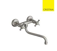 Mélangeur evier mural Métal Brossé CHAMBORD - CRISTINA ONDYNA CH12477