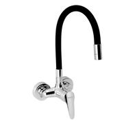 Mélangeur évier Novaservis Titania Iris Nouveau avec poignée silicone 100 mm noir-chrome 94484,0C